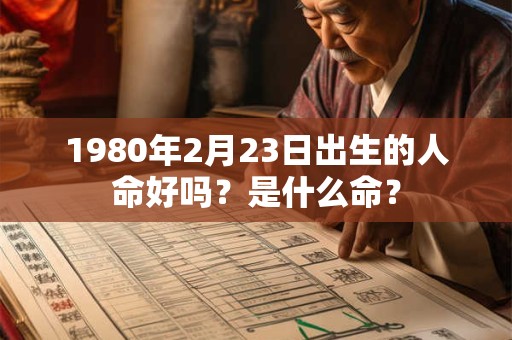1980年2月23日出生的人命好吗？是什么命？