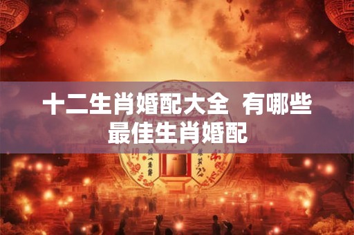 十二生肖婚配大全  有哪些最佳生肖婚配
