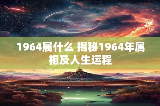 1964属什么 揭秘1964年属相及人生运程