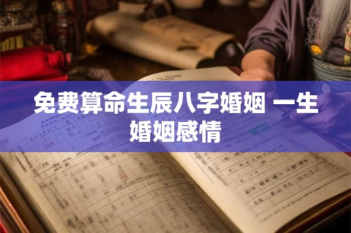 免费算命生辰八字婚姻 一生婚姻感情