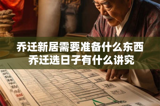 乔迁新居需要准备什么东西 乔迁选日子有什么讲究