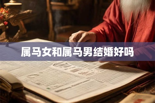 属马女和属马男结婚好吗