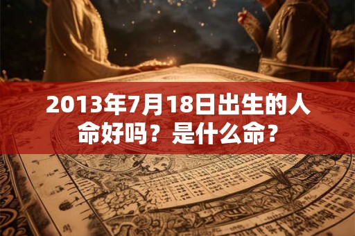 2013年7月18日出生的人命好吗？是什么命？