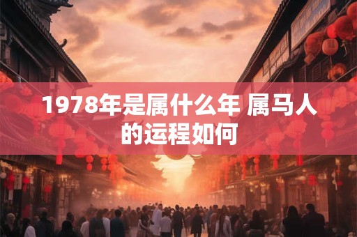 1978年是属什么年 属马人的运程如何