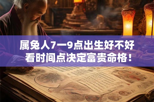 属兔人7一9点出生好不好 看时间点决定富贵命格！