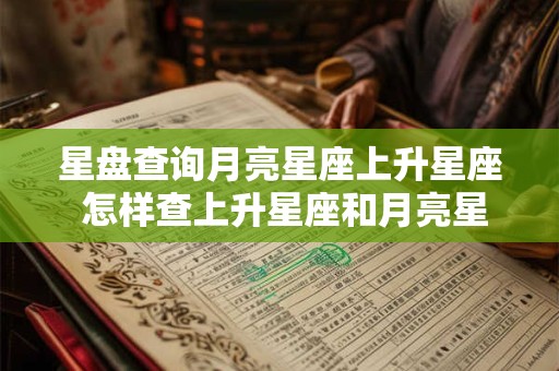 星盘查询月亮星座上升星座 怎样查上升星座和月亮星座