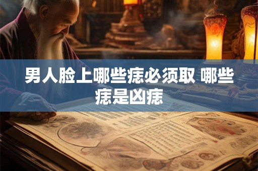 男人脸上哪些痣必须取 哪些痣是凶痣