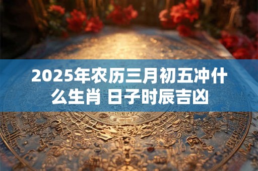2025年农历三月初五冲什么生肖 日子时辰吉凶