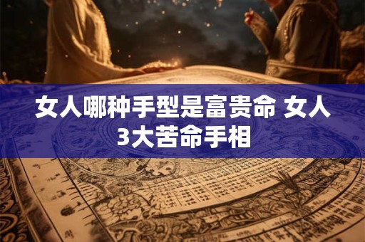 女人哪种手型是富贵命 女人3大苦命手相