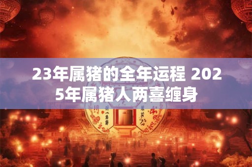 详细阅读:23年属猪的全年运程 2025年属猪人两喜缠身 23年属猪的全年运程 2025年属猪人两喜缠身