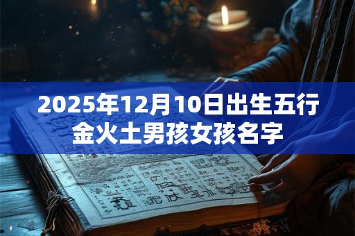 2026年12月10日出生五行金火土男孩女孩名字