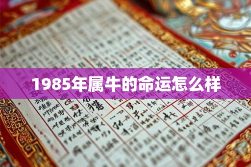 1985年属牛的命运怎么样