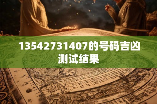 13542731407的号码吉凶测试结果