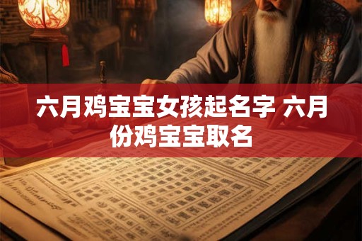 详细阅读:六月鸡宝宝女孩起名字 六月份鸡宝宝取名 六月鸡宝宝女孩起名字 六月份鸡宝宝取名
