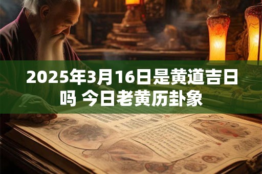 2025年3月16日是黄道吉日吗 今日老黄历卦象