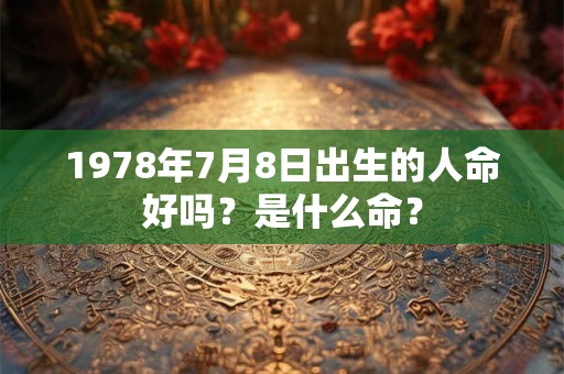 1978年7月8日出生的人命好吗？是什么命？
