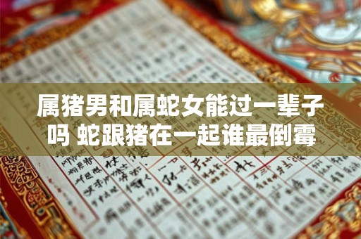 属猪男和属蛇女能过一辈子吗 蛇跟猪在一起谁最倒霉