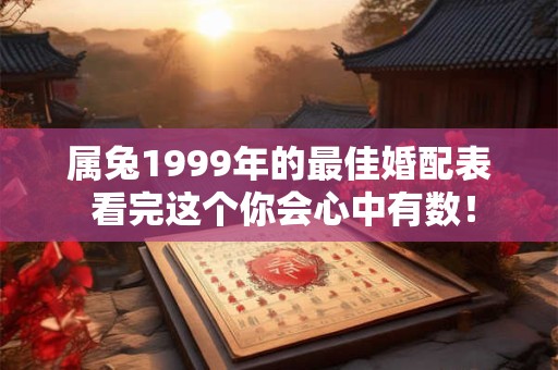 属兔1999年的最佳婚配表 看完这个你会心中有数！