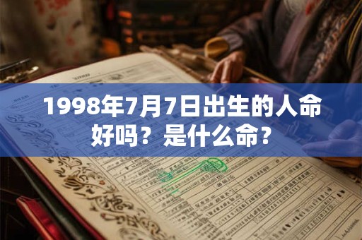 1998年7月7日出生的人命好吗？是什么命？