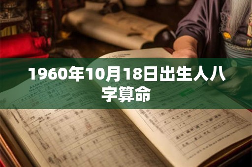 1960年10月18日出生人八字算命