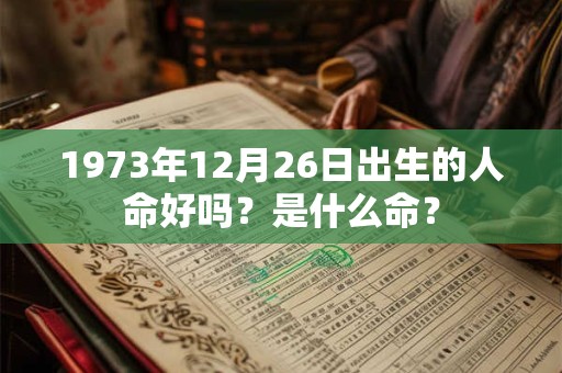 1973年12月26日出生的人命好吗？是什么命？