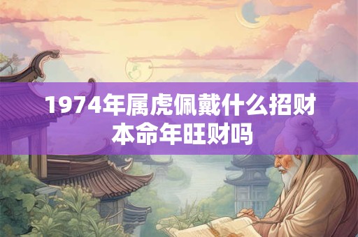 1974年属虎佩戴什么招财 本命年旺财吗