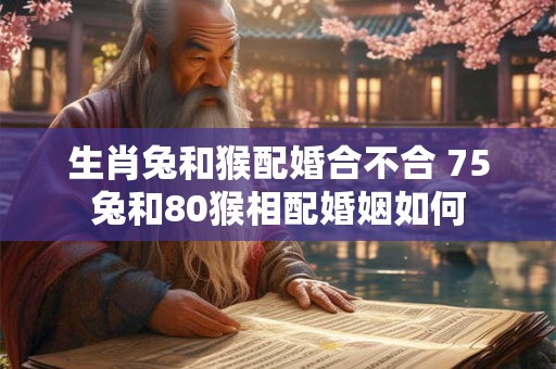 生肖兔和猴配婚合不合 75兔和80猴相配婚姻如何
