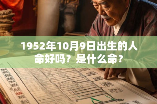 1952年10月9日出生的人命好吗？是什么命？
