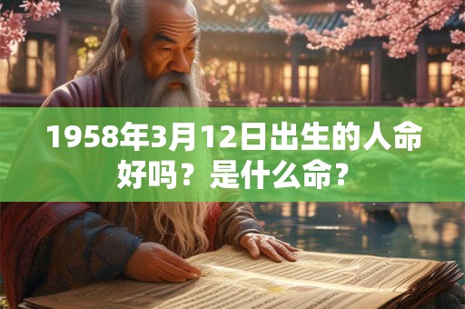 1958年3月12日出生的人命好吗？是什么命？