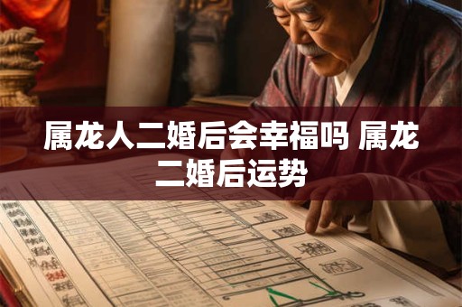 属龙人二婚后会幸福吗 属龙二婚后运势