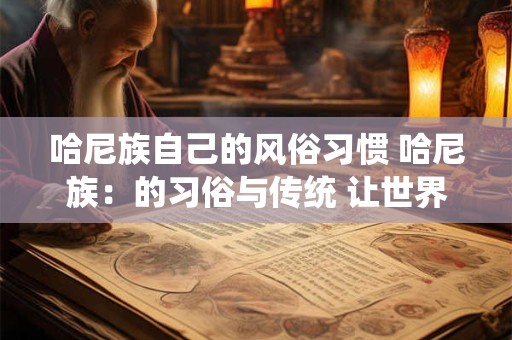 哈尼族自己的风俗习惯 哈尼族：的习俗与传统 让世界瞩目！