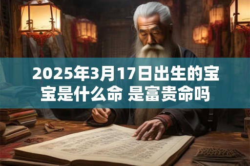 2025年3月17日出生的宝宝是什么命 是富贵命吗