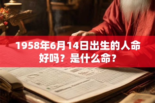 1958年6月14日出生的人命好吗？是什么命？