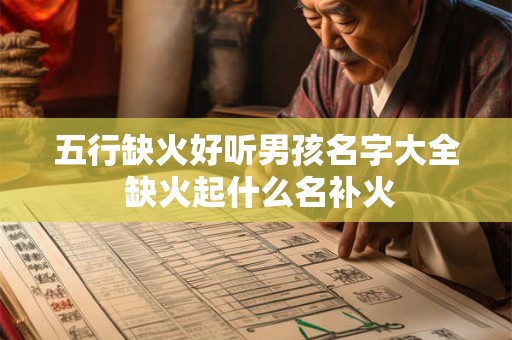 五行缺火好听男孩名字大全 缺火起什么名补火