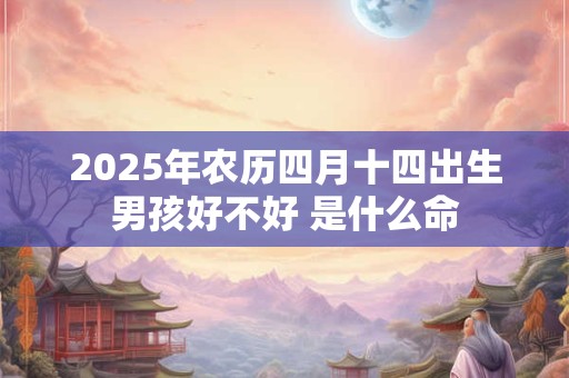 2025年农历四月十四出生男孩好不好 是什么命