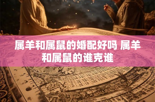 属羊和属鼠的婚配好吗 属羊和属鼠的谁克谁