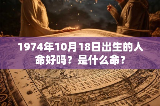 1974年10月18日出生的人命好吗？是什么命？