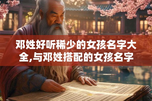 邓姓好听稀少的女孩名字大全,与邓姓搭配的女孩名字