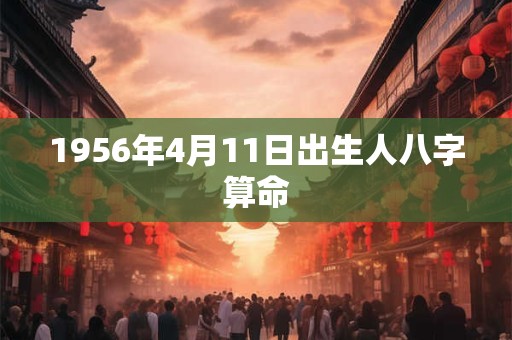 1956年4月11日出生人八字算命