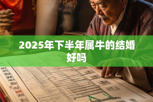 2025年下半年属牛的结婚好吗