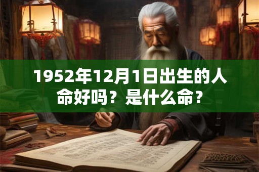 1952年12月1日出生的人命好吗？是什么命？