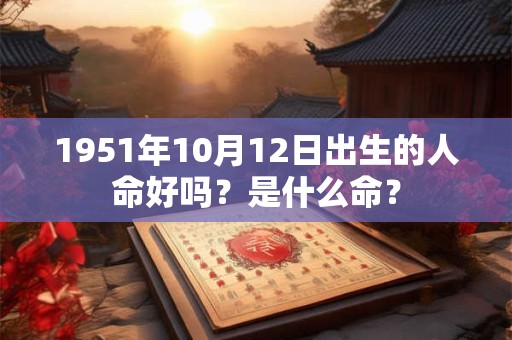 1951年10月12日出生的人命好吗？是什么命？