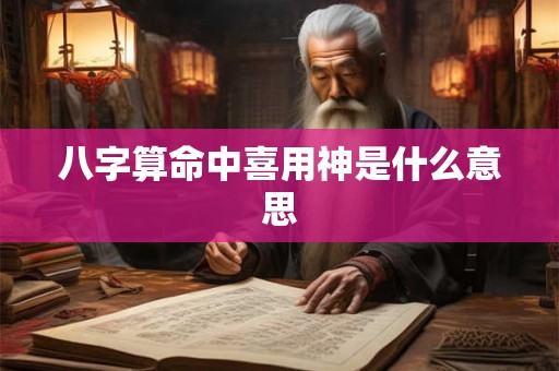 八字算命中喜用神是什么意思
