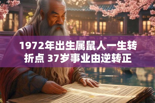 1972年出生属鼠人一生转折点 37岁事业由逆转正