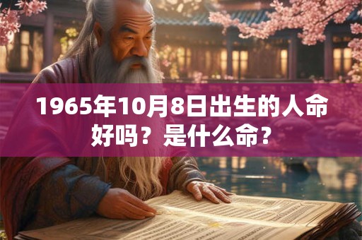 1965年10月8日出生的人命好吗？是什么命？