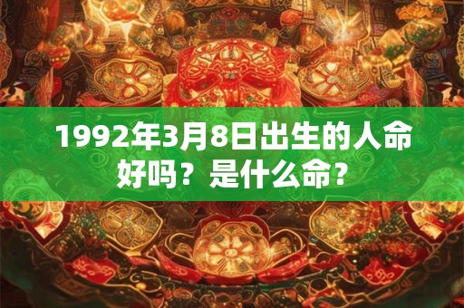1992年3月8日出生的人命好吗？是什么命？