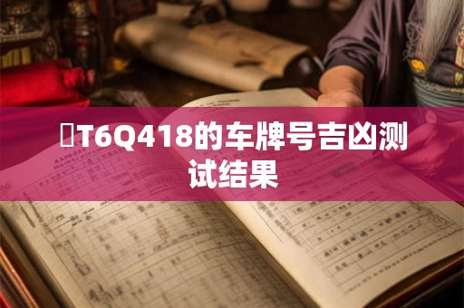 粵T6Q418的车牌号吉凶测试结果