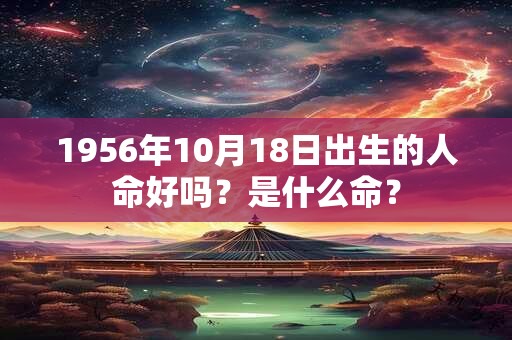 1956年10月18日出生的人命好吗？是什么命？