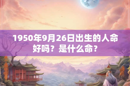 1950年9月26日出生的人命好吗？是什么命？
