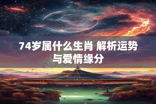 74岁属什么生肖 解析运势与爱情缘分